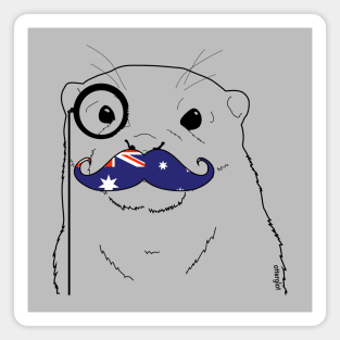 Mustache Flag Australia Magnet